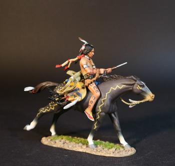 Sioux Warrior loading carbine, The Battle Where the Girl Saved Her Brother, 17th June 1876, The Black Hill Wars, 1876-1877, Thunder on the Plains--single mounted figure #0
