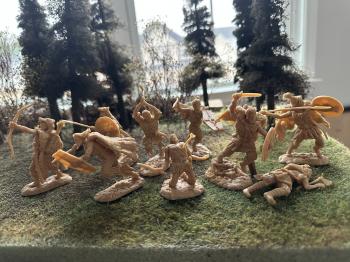 Ancient Barbarians--9 figures in 9 Poses (Tan Color) #0