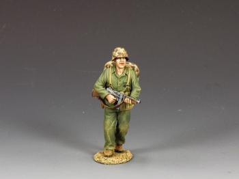 Walking Marine Sergeant--single figure with M192 ‘Thompson’ Submachine Gun and pack #0