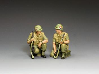 Kneeling Grunts--two Vietnam-era figures #0