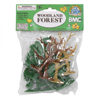 BMC CTS Woodland Forest Trees - 8pc Plastic Figure Playset Diorama Accessories #0