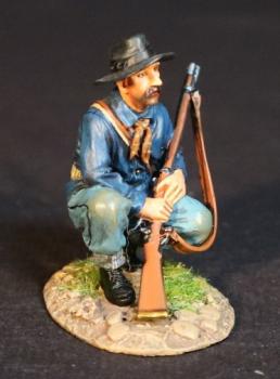 United States Mounted Infantry (crouching, gun upright), United States Cavalry, The Battle of the Rosebud, 17th June 1876, The Black Hill Wars 1876-1877--single figure #0