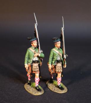 Two Highlanders Marching, Simcoe's Rangers, The Queen's Rangers (1st American Regiment) 1778-1783, British Army, The American War of Independence, 1778-1783--two figures #0