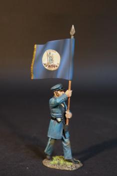 Standard Bearer, 33rd Virginia Regiment, The Army of the Shenandoah First Brigade, The First Battle of Manassas, 1861, ACW, 1861-1865--single figure with standard #0