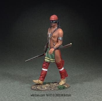 "Along the Deer Trail", Native Warrior Walking--single figure walking carrying musket #0