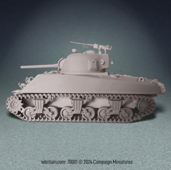 The Sherman M4A3 Medium Tank--1/30 Scale Resin and Metal Kit; Unpainted, Unassembled #0