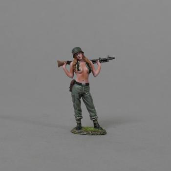 Image of "Fraulein Heidi"--single female figure with MG34 laid across shoulders (brunette)--LAST FOUR!!
