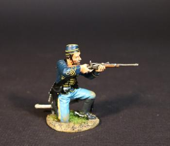 Dismounted Trooper Kneeling Firing Carbine, "The Butterflies", 3rd New Jersey Cavalry Regiment, Union Army of the Potomac, 1864, The American Civil War, 1861-1865--single figure #0