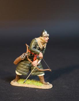 Korean Auxillary Archer Leaning Nocking Arrow (green armor), The Mongol Invasions of Japan, 1274 and 1281--single figure #0