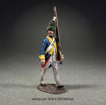 Art of War:  Grenadier Brunswick Regiment, von Riedesel, 1777, Art of Don Troiani--single marching figure #0