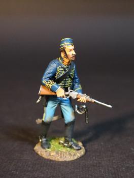 Dismounted Trooper in forage cap advancing with Spencer carbine, "The Butterflies", 3rd New Jersey Cavalry Regiment, Union Army of the Potomac, 1864, The American Civil War, 1861-1865--single figure #0