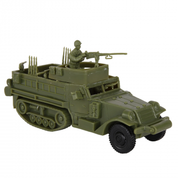 BMC CTS WW2 US M3 Halftrack - 4pc OD Green Plastic Army Men Armored Vehicle #0