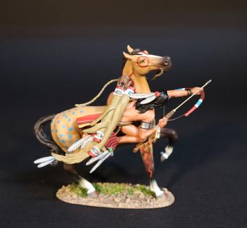Sioux Warrior hanging along right side of horse preparing to fire, The Battle Where the Girl Saved Her Brother, 17th June 1876, The Black Hill Wars, 1876-1877, Thunder on the Plains--single mounted figure #0