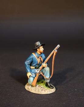 United States Mounted Infantry Kneeling with rifle upright in left hand, The Battle of the Rosebud, 17th June 1876, The Black Hill Wars 1876-1877--single figure #0