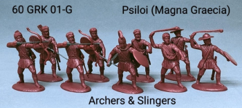 Psiloi (Magna Graecia)--Archers & Slingers--nine figures (1 officer, 4 archers, and 4 slingers) #0