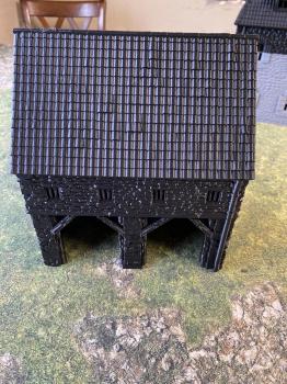3D Print - 54mm French Farmhouse BARN - Brick - 7 3/4" Long, 9" High and 5 3/4" Deep - ONE IN STOCK! #0