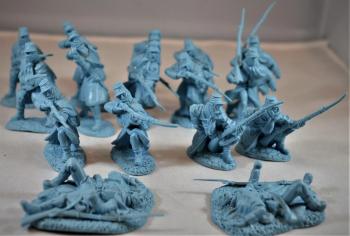 ACW Union Greatcoat Infantry--16 figures in 8 Poses, Powder Blue #0