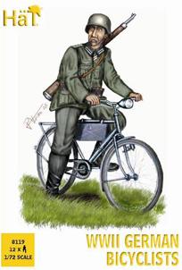 WWII German Bicyclists--twelve figures on bicycles #0