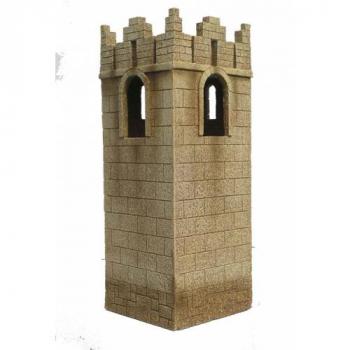 Ancient City Corner Tower--5.25" x 5.25" x 13.75" high--Pre-Order:  two to three months. #0