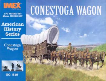 Conestoga Wagon Set--two unassembled plastic wagons--AWAITING RESTOCK. #0