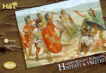 Republican Romans: Hastati and Velites--48 figures: 16 Velites, 24 Hastati with pila and 8 Hastati with swords--AWAITING RESTOCK. #0