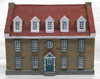 Stone Barracks Building--Painted with Red Roof--15.75 x 6.0 x 13.0--AWAITING  RESTOCK. #0