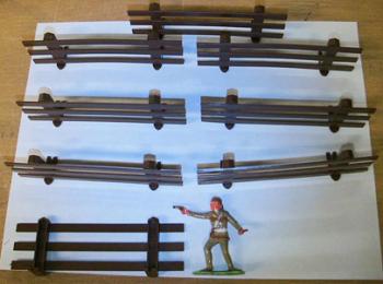 Fence, Barricade Type (8 pcs - brown) #0