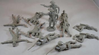 Dismounted U.S. Cavalry with Casualties (Gray)--12 figures in 6 poses #0