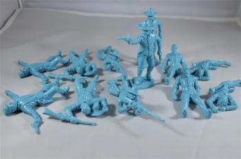 Dismounted U.S. Cavalry with Casualties (Light Blue)--12 figures in 6 poses #0