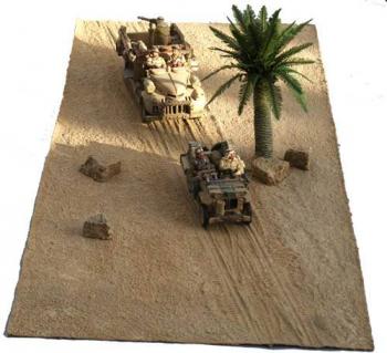 Desert sand mat with diagonal tracks--12" x 29"--AWAITING RESTOCK. #0