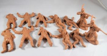 Dismounted Indians with Casualties (Buckskin)--12 figures in 6 poses #0