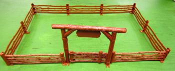 Western Arch, Gate, & Nine Fence Sections (Brown, HP)--10 pieces - almost gone! #0