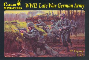 WWII Late War German Army--34 figures in 11 poses--1:72 scale -- AWAITING RESTOCK! #0