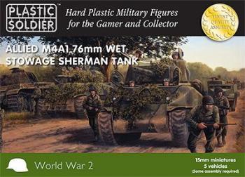 15mm Easy Assembly Sherman M4A1 76mm Wet Tank--AWAITING RESTOCK. #0