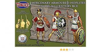 Ancient Greek Mercenary Armoured Hoplites, 5th to 3rd Century BCE--forty-eight unpainted plastic 28mm figures--AWAITING RESTOCK. #0