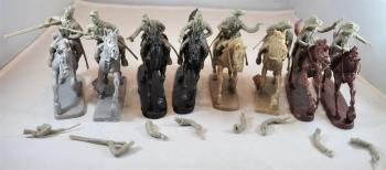 American Cavalry Horse Soldiers, 1860-1880 (Gray)--8 mounted plastic soldiers in 8 poses (swap arms) #0