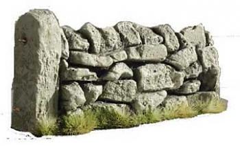 Stone Wall With Gate Post--3 in. long--Pre-Order takes two to three months #0
