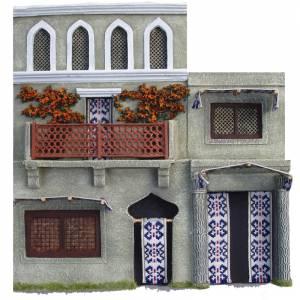 Two Store Asian Building with Arched Windows--11.25 in. x 11.5 in. x 1.5 in.--Pre-Order:  two to three months. #0