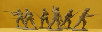 C.S. Zouaves in grey -(9 models, with multiple heads, and arms/action poses)--AWAITING RESTOCK. #0