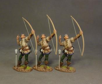 Three Lancastrian Archers, The Battle of Bosworth Field, 1485, The Wars of the Roses, 1455-1487—three figures--RETIRED--LAST TWO!! #0