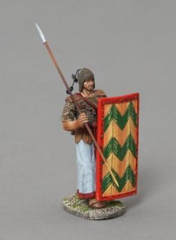 Advancing Egyptian Marine with Spear Resting on Shoulder and Yellow/Green Striped Shield--single figure--RETIRED--LAST ONE!! #0