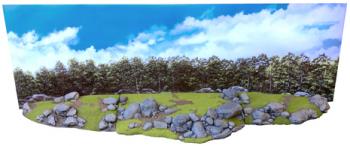 Little Round Top with Backdrop--57 in. W x 14 in. D x 4 in. H--four piece set. #0