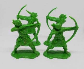 Medieval Archer--four figures molded in Green #0