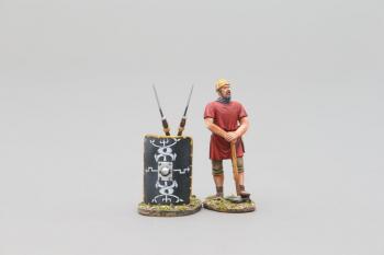 Roman Legionnaire (30th Legion black shield) with Pick Axe--single figure--RETIRED--LAST FOUR!! #0
