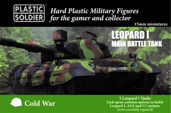 15mm Modern Cold War Leopard I Main Battle Tank (Black Box)--makes five plastic tanks--AWAITING RESTOCK. #0