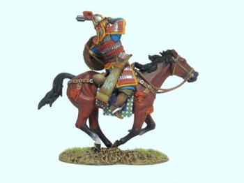 Armoured Mongol Swinging Mace--Turn around and Swing--single mounted figure #0