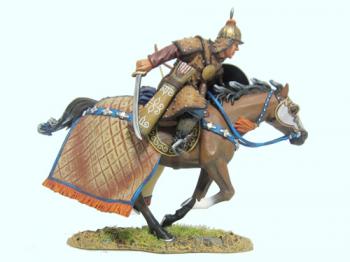 Armoured Mongol Chasing with Sword Pointing Down--single mounted figure #0