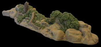 Long Rock with Brush (Desert Sand Color) 17 in. x 4 in. x 3 in. #0