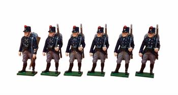 The Belgian Army at Second Battle of Ypres, WWI--Sergeant and five Privates--six figures #0