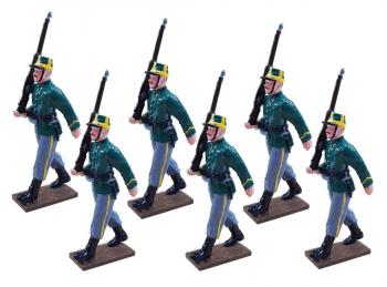 WWI Belgian Army 1st Carabinier Regiment Marching--Six Figures #0